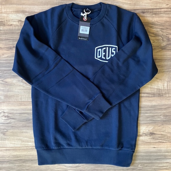NWT - Deus Ex Machina Venice Address Crew Sweatshirt Navy XS - Picture 1 of 7